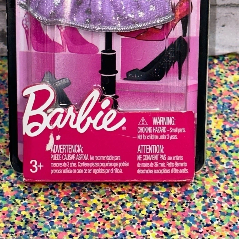 Barbie Doll Dress 2009 Fashion Fever Glam Party Dress Silver Purple Rare NEW NIB